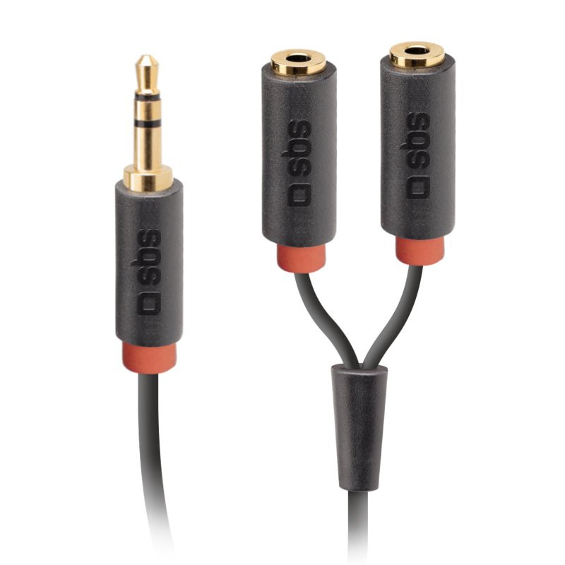 3.5mm Jack Stereo Audio Cable with Splitter for Cellphones and Smartphones