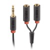 3.5mm Jack Stereo Audio Cable with Splitter for Cellphones and Smartphones